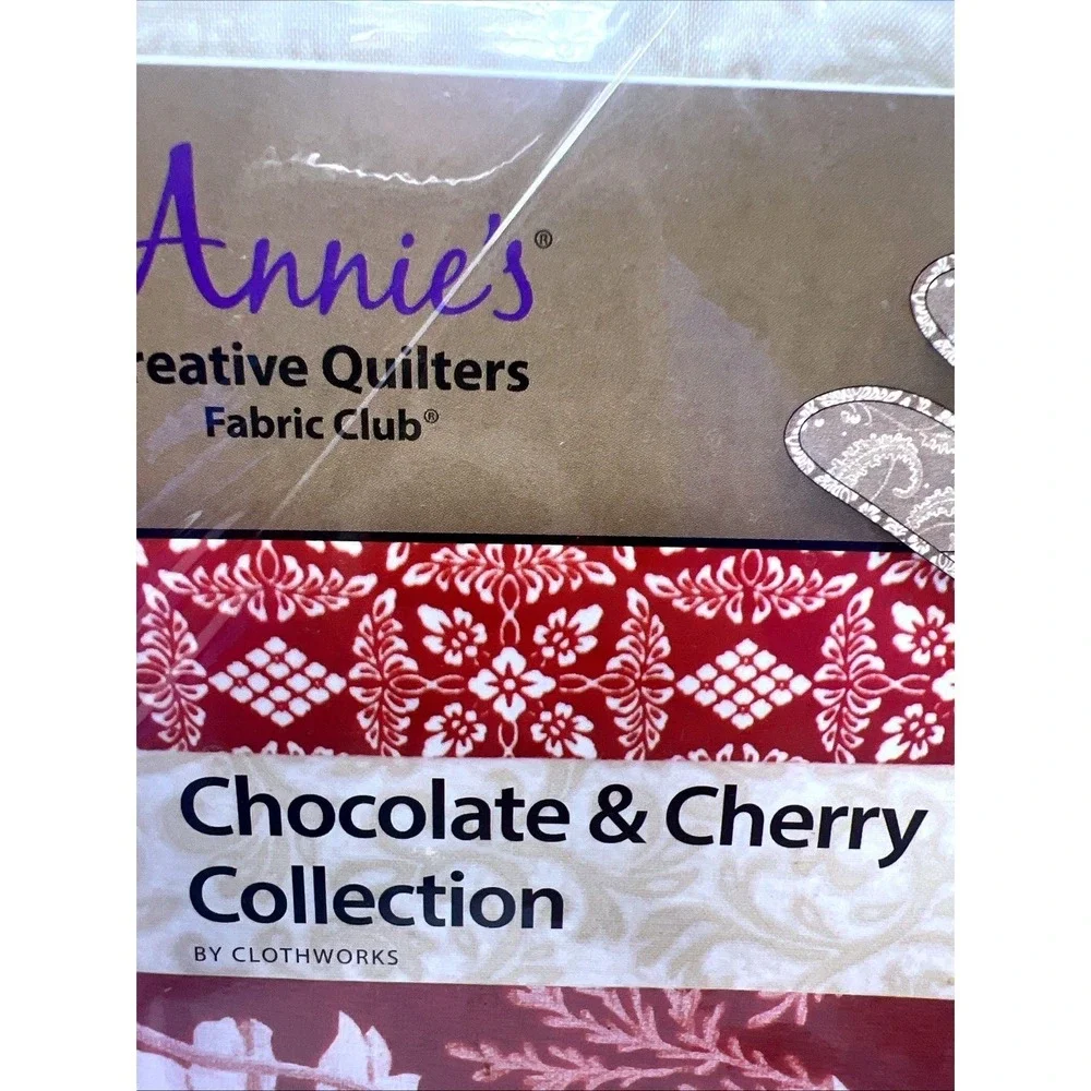 Annie's Creative Quilters Fabric Club Chocolate‎ & Cherry Collection Slippers